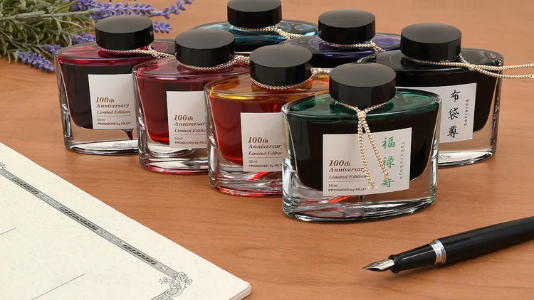 Pilot Iroshizuku fountain pen ink limited edition 100 anniversary colors