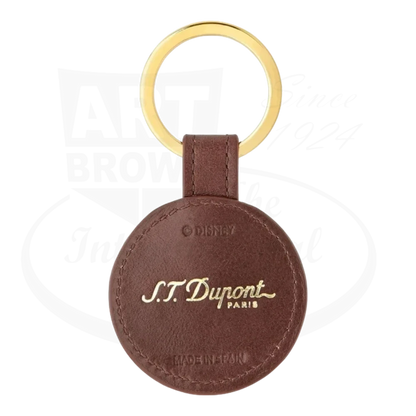 S.T. Dupont Pirates of the Caribbean Brown leather keychain  with S.T. Dupont and Disney markings