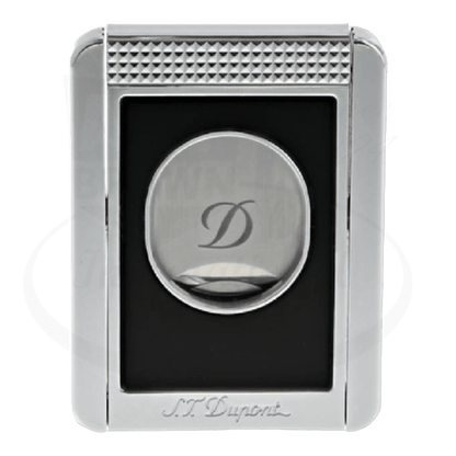 S.T. Dupont Black and Chrome Cigar Cutter Stand, 003415