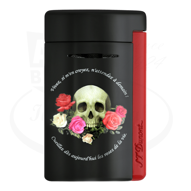 S.T. Dupont Minijet Memento Mori Black Torch Lighter, 010894