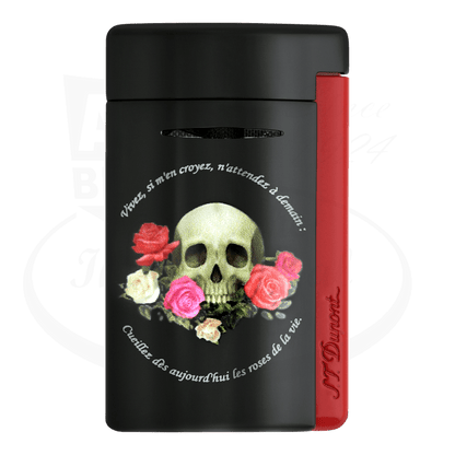 S.T. Dupont Minijet Memento Mori Black Torch Lighter, 010894