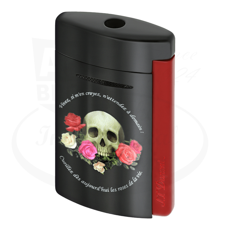 S.T. Dupont Minijet Memento Mori Black Torch Lighter, 010894