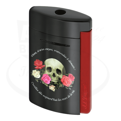 S.T. Dupont Minijet Memento Mori Black Torch Lighter, 010894