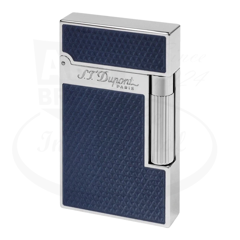 S.T. Dupont Ligne 2 Blue and Palladium Fire Head Lighter, 016252