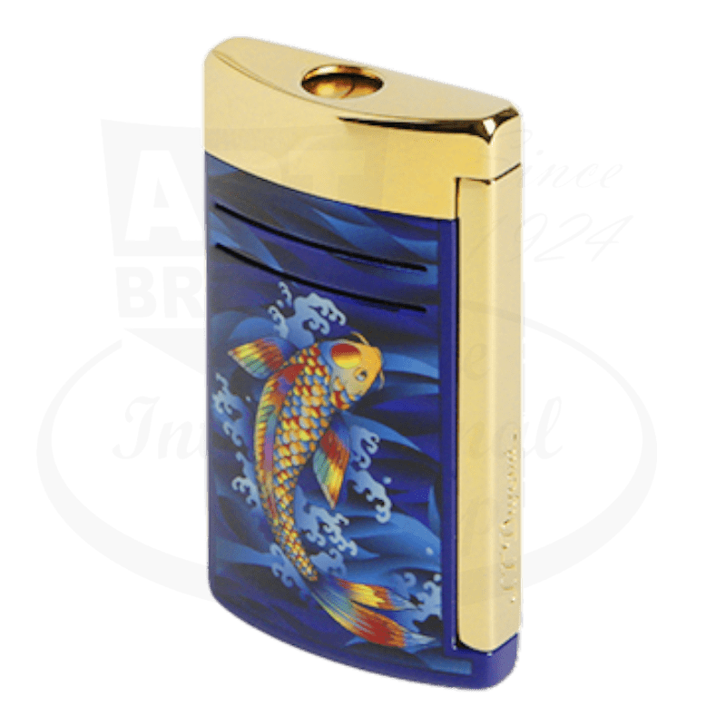 S.T. Dupont Maxijet Koi & Shiny Gold Lighter, 020397