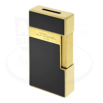 S.T. Dupont Biggy Black Lacquer & Gold Lighter, 025002