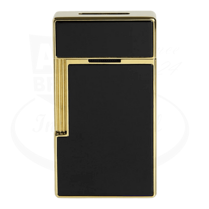 S.T. Dupont Biggy Black Lacquer & Gold Lighter, 025002