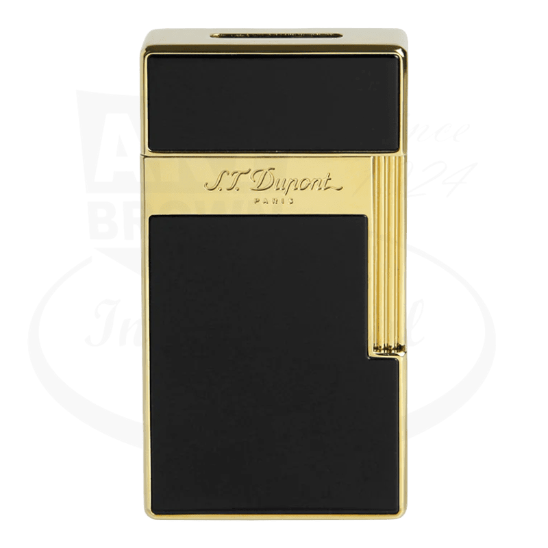 S.T. Dupont Biggy Black Lacquer & Gold Lighter, 025002