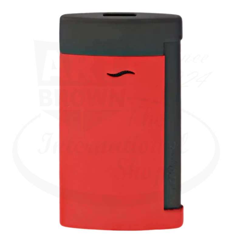 S.T. Dupont Slim 7 matte red torch lighter seen from the front.