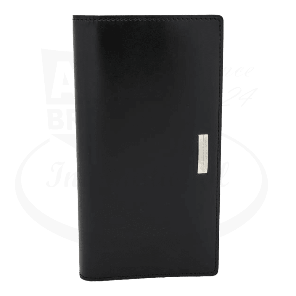 S.T. Dupont luxury pocket agenda in black leather closed