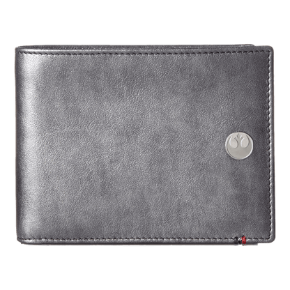 S.T. Dupont Limited Edition Star Wars Line D Silver leather wallet with Star Wars rebel alliance logo