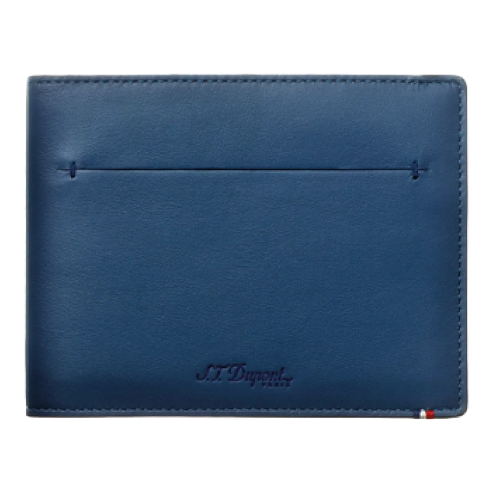 S.T. Dupont Line D Slim 7 Credit Card Billfold Wallet Blue, 184300