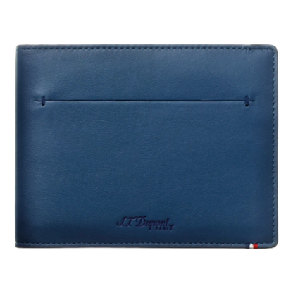 S.T. Dupont Line D Slim 7 Credit Card Billfold Wallet Blue, 184300