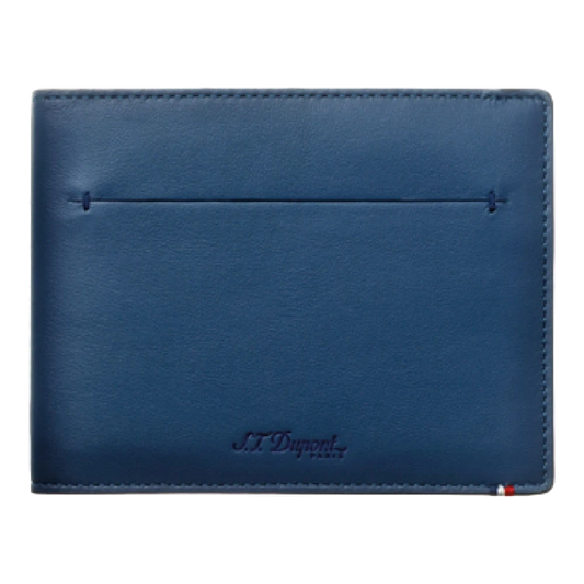 S.T. Dupont Line D Slim 7 Credit Card Billfold Wallet Blue, 184300