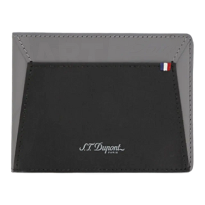 Closed S.T. Dupont luxury leather wallet in grey and black
