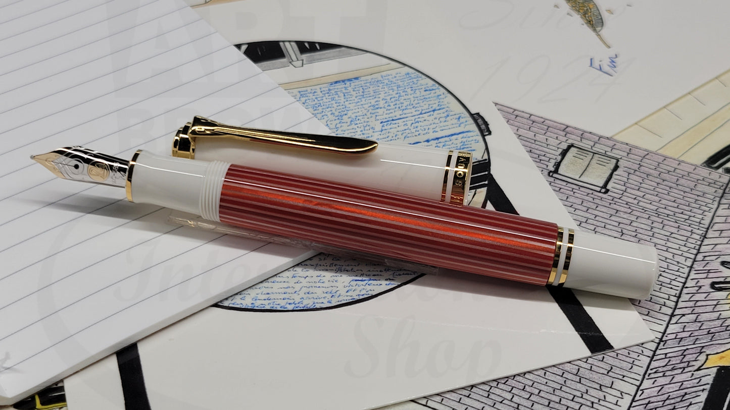 Pelikan Souveran Special Edition M600 Red & White Fountain Pen, 823111