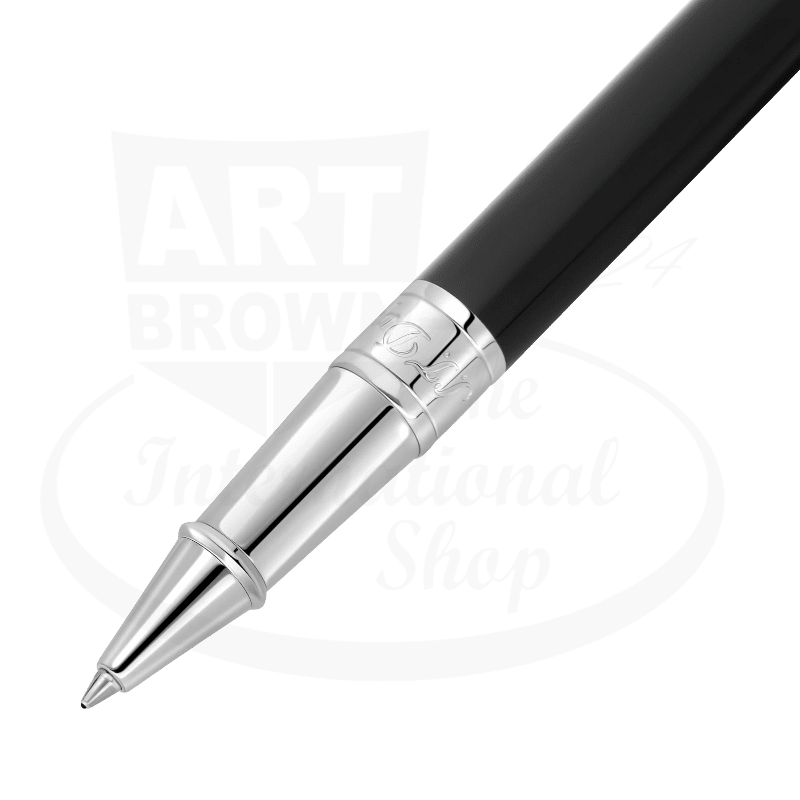 S.T. Dupont D-Initial Black and Chrome Rollerball Pen, 262200