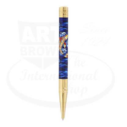 S.T. Dupont D-Initial Koi & Shiny Gold Ballpoint Pen, 265005