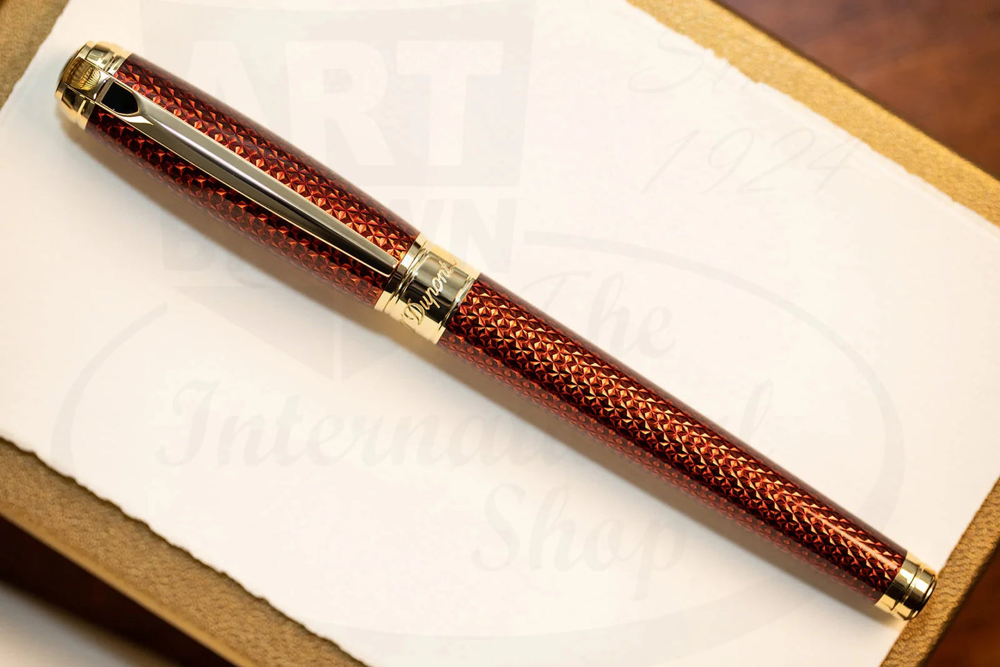 S.T. Dupont Line D Large Amber Rollerball Pen, 412111L