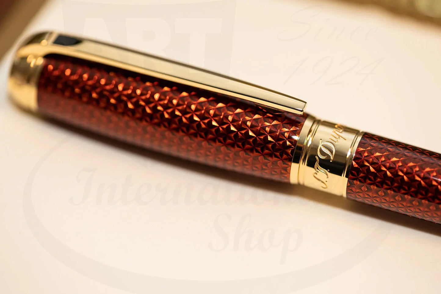 S.T. Dupont Line D Large Amber Rollerball Pen, 412111L