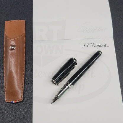 S.T. Dupont Line D / Elysee Black Lacquer & Palladium Rollerball Pen, 412674