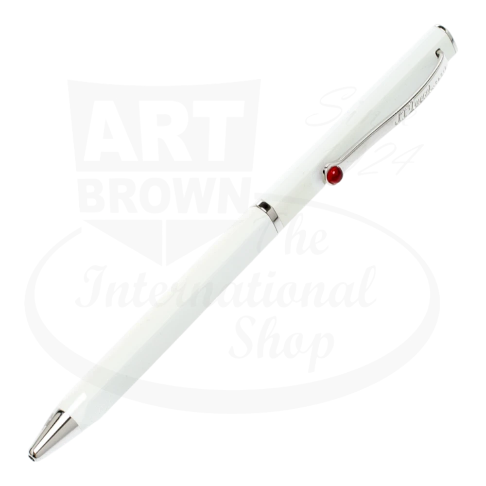 S.T. Dupont Karl Lagerfeld White Lacquer & Palladium Ballpoint Pen, 435677