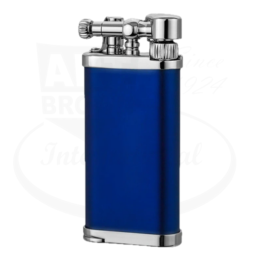 IM corona Old Boy pipe lighter with blue and chrome finish