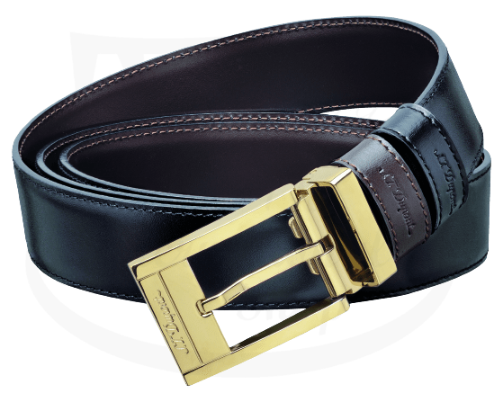 S.T. Dupont Display Line D Business Reversible Belt with Gold Buckle 30mm, 7910120