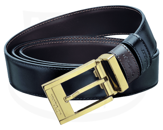 S.T. Dupont Line D Business Reversible Belt with Gold Buckle 30mm, 7910120