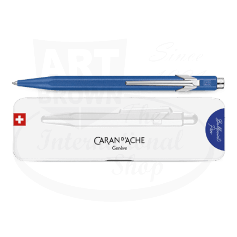 Caran D'Ache 849 Colormat - X Metal Ballpoint Pen Blue