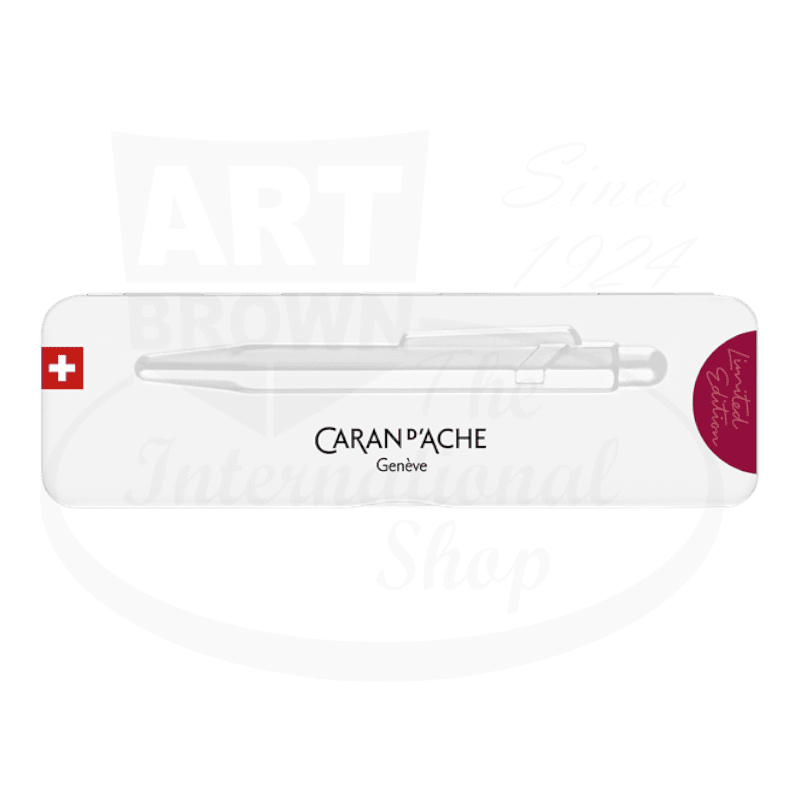 Caran D'Ache 849 CLAIM YOUR STYLE Garnet Red Metal Ballpoint Pen