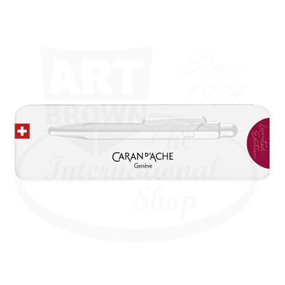 Caran D'Ache 849 CLAIM YOUR STYLE Garnet Red Metal Ballpoint Pen