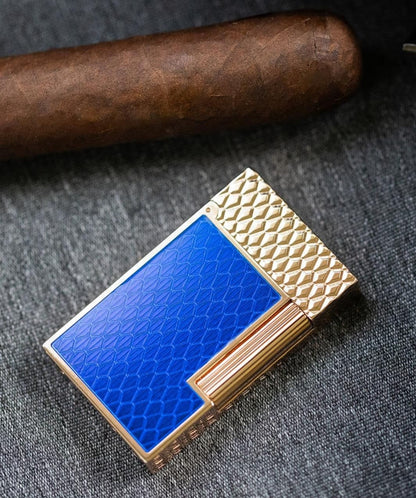 S.T. Dupont Limited Edition Ligne 2 Year of the Dragon Brilliant Blue Lacquer Guilloche & Rose Gold, C16632