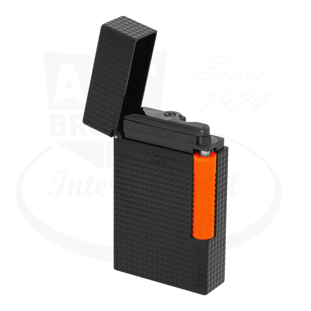 S.T. Dupont New Le Grand Perfect Cling Fluo Matte Black and Orange Lighter, C23069