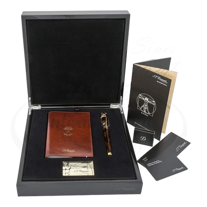 S.T. Dupont Vitruvian Man Writing Kit Notebook & Medium Fountain Pen, C41007N