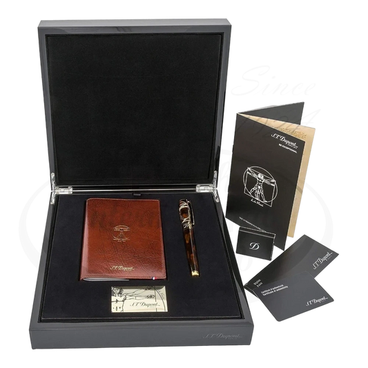 S.T. Dupont Vitruvian Man Writing Kit Notebook & Medium Fountain Pen, C41007N