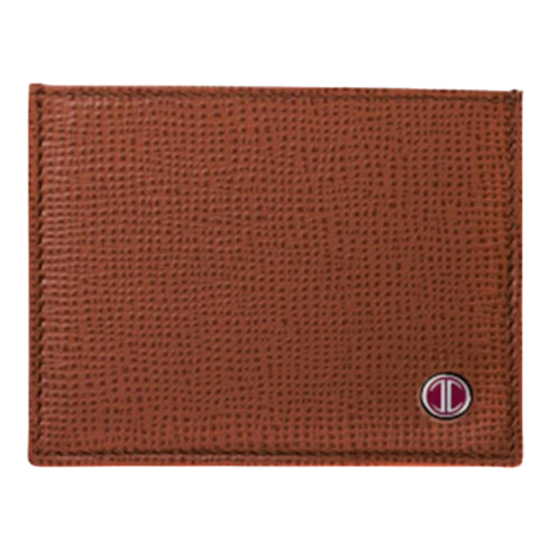 Davidoff Leather Credit Card Holder in Chestnut