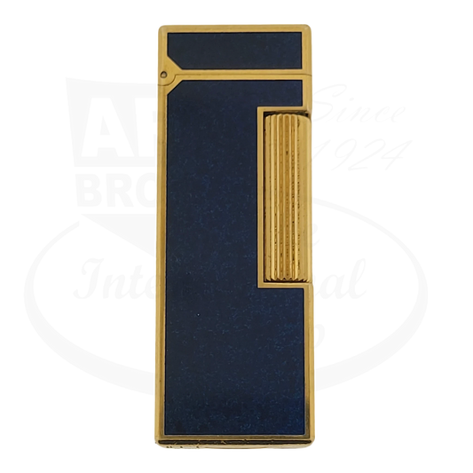 Preowned Vintage Dunhill Blue Lacquer & Gold Rollagas Lighter, Dunhill-9