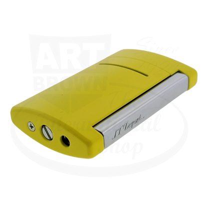 S.T. Dupont Minijjet luxury torch lighter in yellow side view