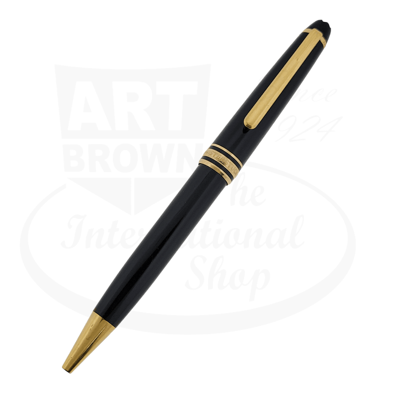 Preowned Montblanc Mesiterstuck 144 Black & Gold Ballpoint Pen