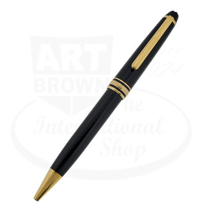 Preowned Montblanc Mesiterstuck 144 Black & Gold Ballpoint Pen