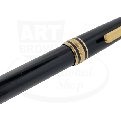 Preowned Montblanc Mesiterstuck 144 Black & Gold Ballpoint Pen