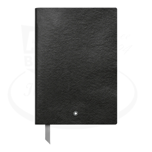 Montblanc 146 small notebook with black textured exterior.