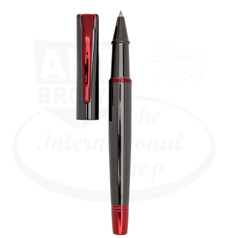 Monteverde Impressa rollerball pen gunmetal with red finish