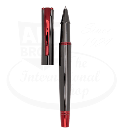 Monteverde Impressa rollerball pen gunmetal with red finish