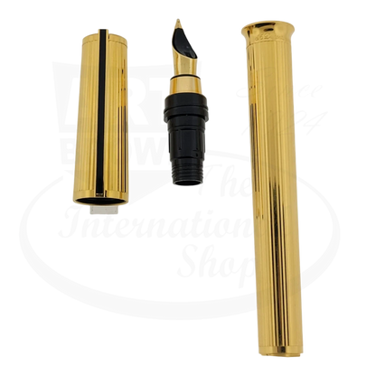 S.T. Dupont Vintage Montparnasse Gold Vertical Lines Grand Fountain Pen