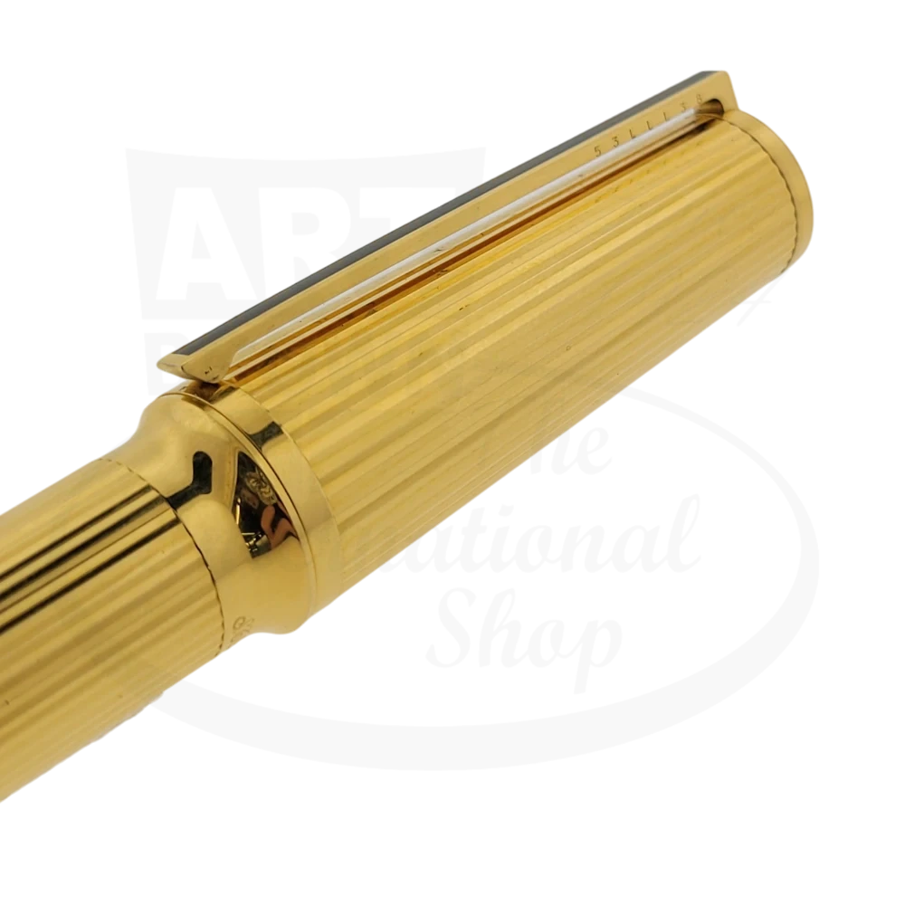 S.T. Dupont Vintage Montparnasse Gold Vertical Lines Grand Fountain Pen