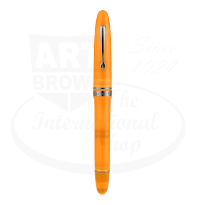 OMAS OGIVA Arancione with Black Trim Fine Point Fountain Pen