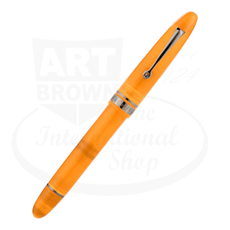 OMAS OGIVA Arancione with Black Trim Fine Point Fountain Pen