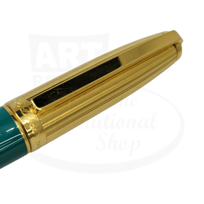 Vintage S.T. Dupont Fidelio Green & Gold Fountain Pen Display Model